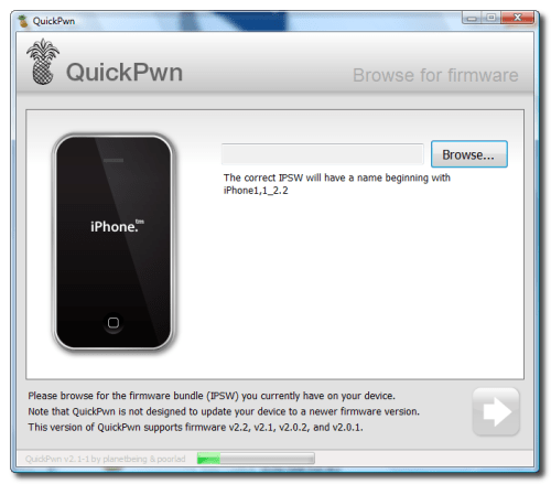 Como Desbloquear/Jailbreak seu iPhone  2.x.x 2G Usando QuickPwn (Windows)
