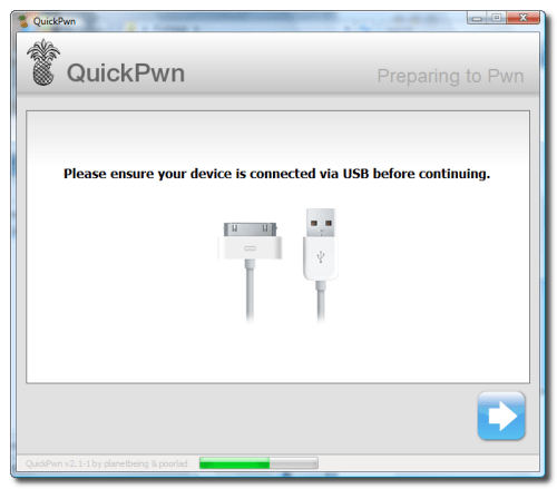 Melakukan Jailbreak IPhone 3G versi 2.x.x menggunakan QuickPwn