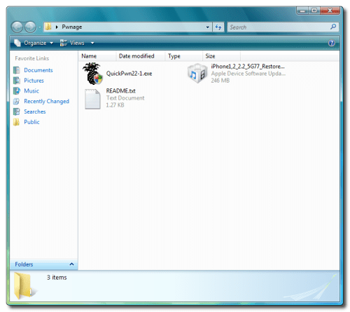 Comment  Jailbreaker  votre iPhone 3G version 2.x.x  avec QuickPwn (Windows)