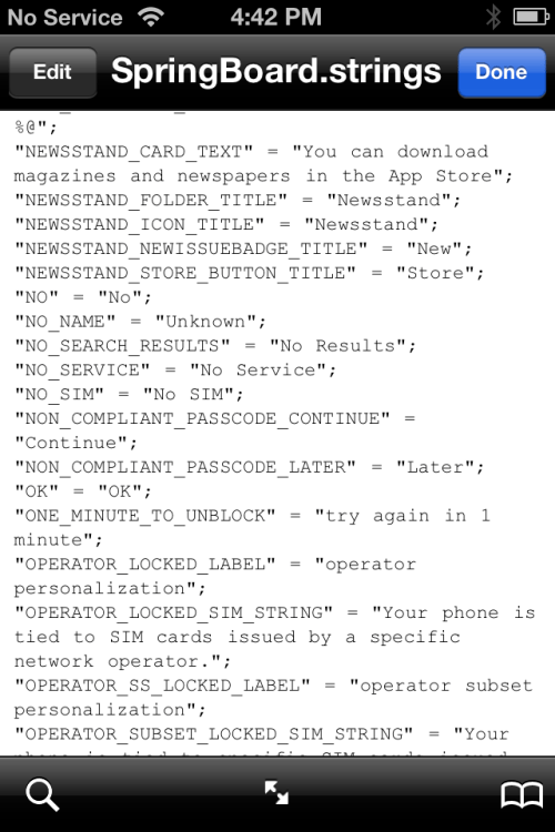 How to Manually Change iPhone SpringBoard Strings
