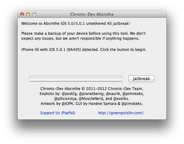 How to Jailbreak Your iPhone 4S Using Absinthe (Mac) [5.0, 5.0.1]