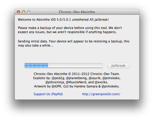 Come effettuare il Jailbreak di un iPhone 4S usando Absinthe (Mac) [5.0, 5.0.1]