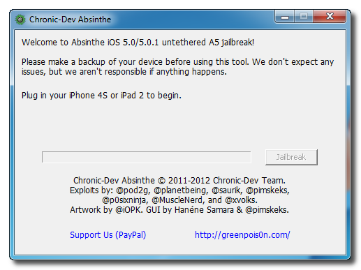 How to Jailbreak Your iPad 2 Using Absinthe (Windows) [5.0.1]
