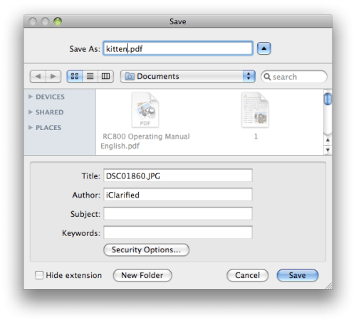 Como Criar um PDF no Mac OS X Leopard