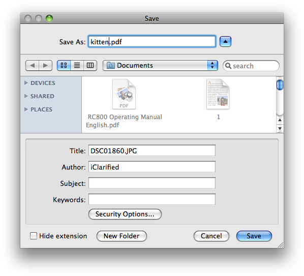 How to Create a PDF in Mac OS X Leopard