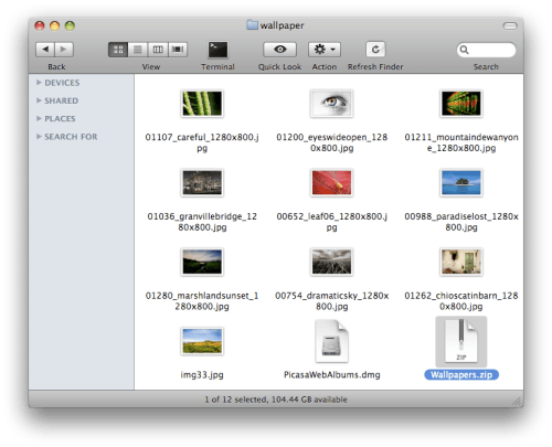 Como Compactar Arquivos ZIP no Mac OS X Leopard