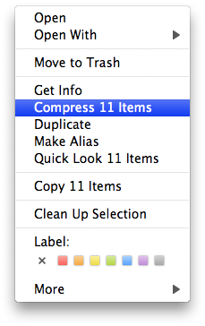 How to Zip Files in Mac OS X Leopard