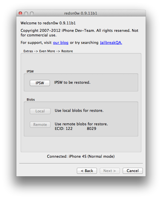 How to Downgrade Your iPhone 4S Using RedSn0w (Mac)