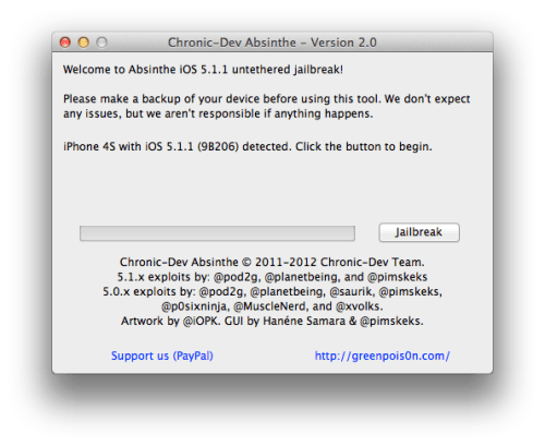 Comment Jailbreaker son iPhone en utilisant Absinthe 2.0 (Mac) [iOS 5.1.1]