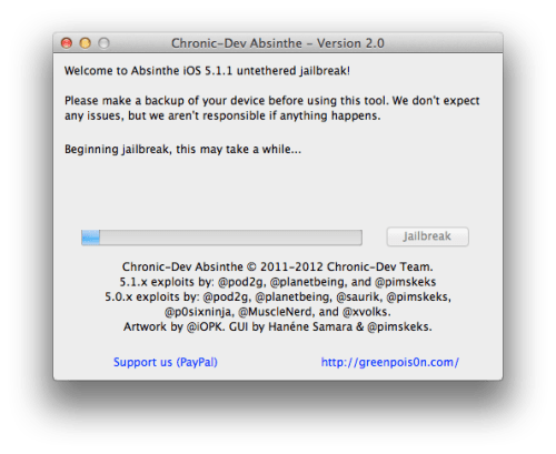 omment Jailbreaker son iPad en utilisant Absinthe 2.0 (Mac) [iOS 5.1.1]