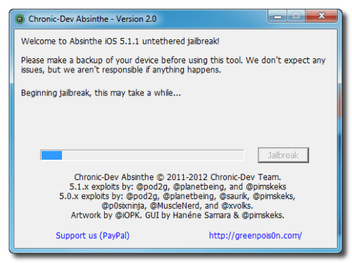 Cara Jailbreak iPod Touch Anda Menggunakan Absinthe 2.0 (Windows) [5.1.1]
