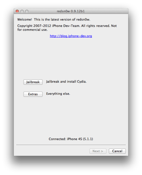 Jailbreak je iPhone 4S met RedSn0w (Mac) [5.1.1]