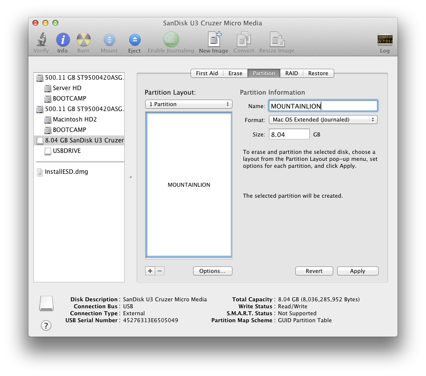 How to Create a Bootable OS X Mountain Lion USB Install Key