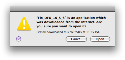 How to Enable DFU Mode in Mac OS X 10.5.6