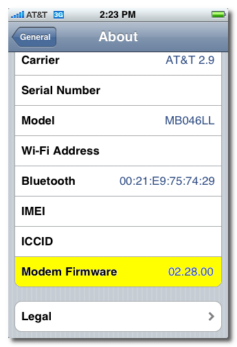 Comment trouver la version du Firmware et du Baseband de votre iPhone