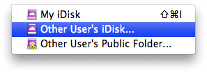 How to Access Another User's iDisk Using Finder