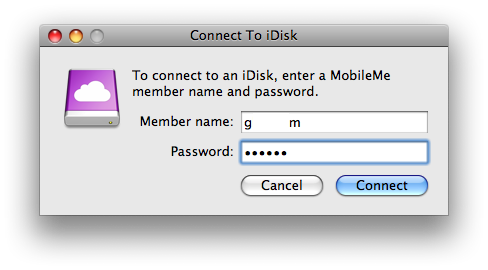Comment Accéder à l&#039;iDisk dans Autre Utilisateur par le Finder