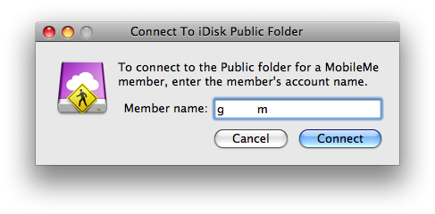 Comment Accéder à l&#039;iDisk dans Autre Utilisateur par le Finder