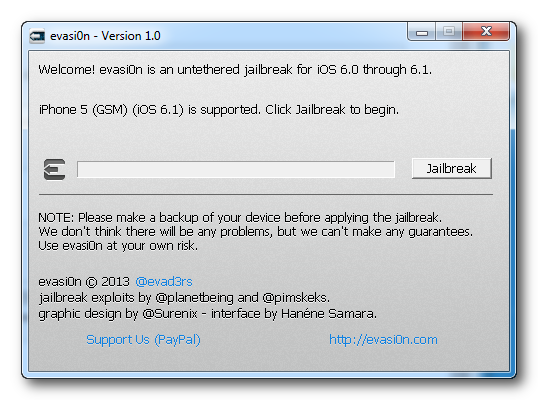 Hoe moet u uw iPhone 5, 4S, 4, 3GS Jailbreaken met Evasi0n (Windows) [6.1]