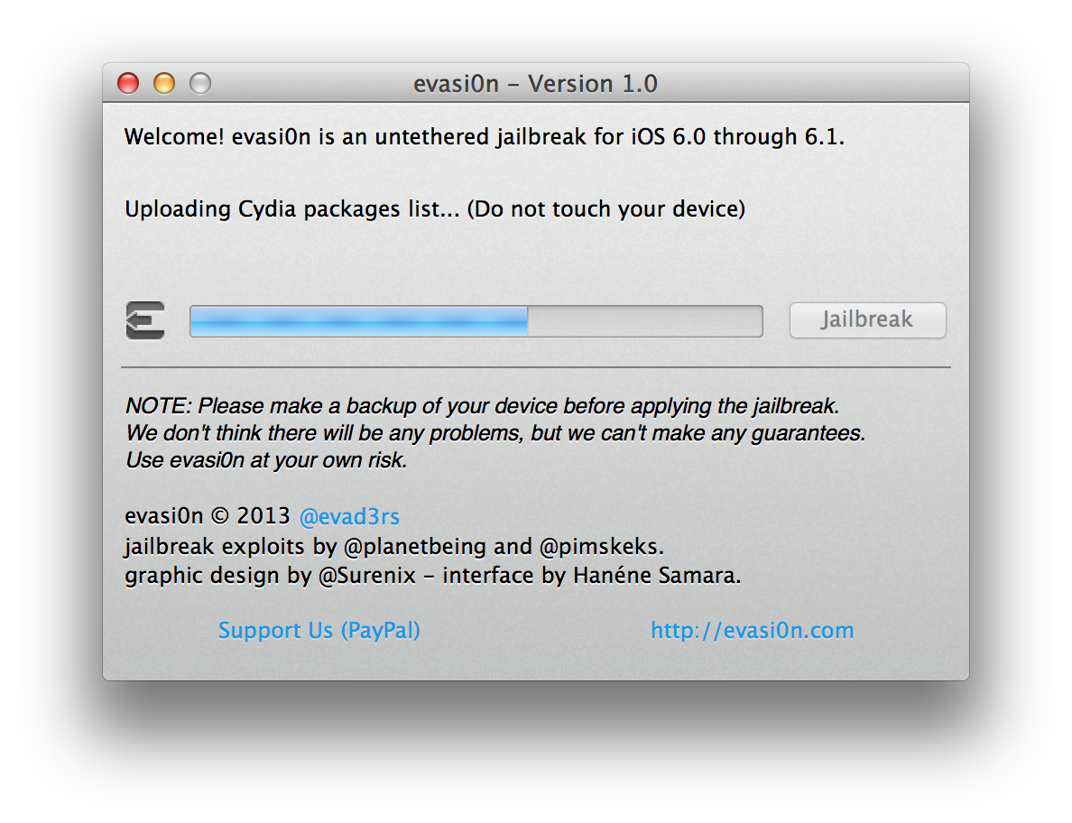 Como hacer Jailbreak a tu iPhone 5, 4S, 4, 3GS usando Evasi0n (Mac) [6.1]