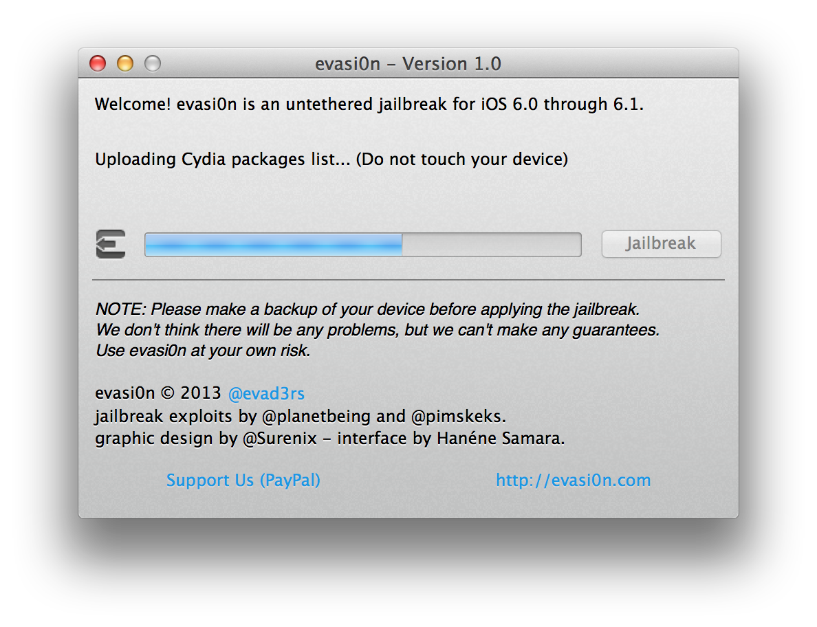 Comment Jailbreaker son iPad 2, 3, 4 ou Mini avec Evasi0n (Mac) [6.1]