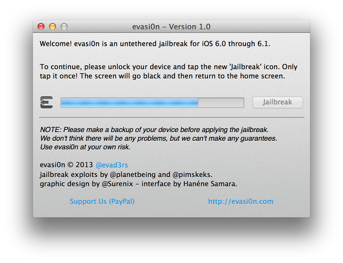 Comment jailbreaker ton iPhone 5, 4S, 4, 3GS grâce à Evasi0n (Mac) [6.1]