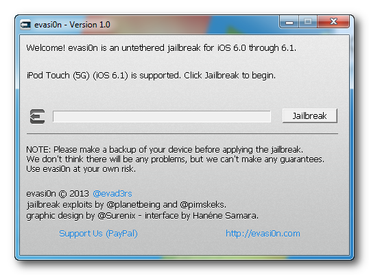 Como hacer Jailbreak a tu iPod Touch 5G, 4G usando Evasi0n (Windows) [6.1]