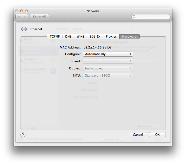 macbook air mac address wifi