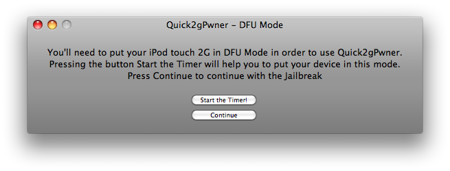 How to Jailbreak Your 2G iPod Touch Using Quick2gPwner (Mac)