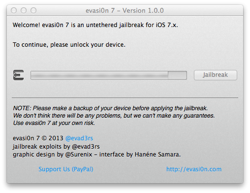 Come fare il Jailbreak per iPhone 5s, 5c, 5, 4s, 4, su iOS 7 con Evasi0n (Mac)