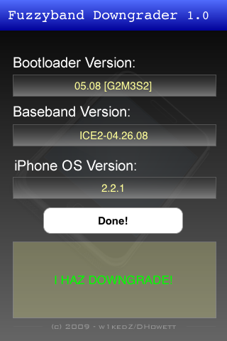 Jak obniżyć wersję oprogramowania Basebandu iPhona 3G używając Fuzzyband.