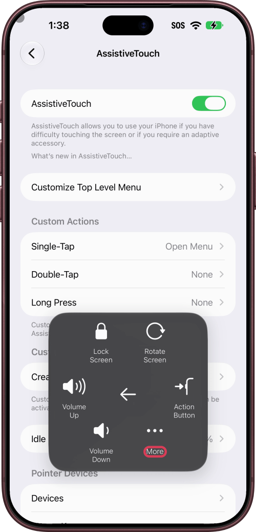 More outlined in the Device menu.