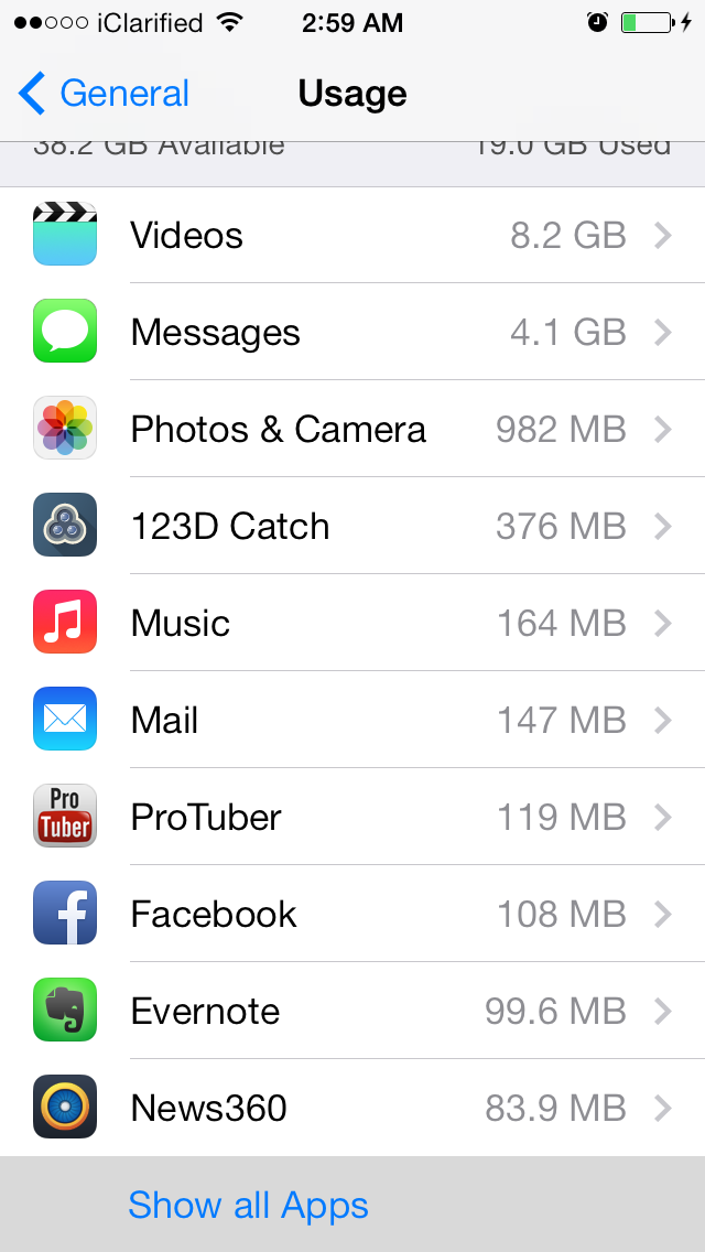How to Check How Much Space Your iPhone Apps are Using