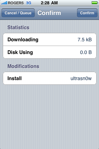 Hur man låser upp iPhone 3G med UltraSn0w