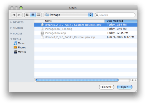 Como fazer um Jailbreak ao iPhone 3G com o OS3.0 usando o Pwnage Tool para Mac