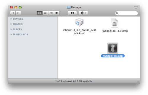 Hur du låser upp och jailbreakar din iPhone 2G med OS 3.0 med PwnageTool (Mac)