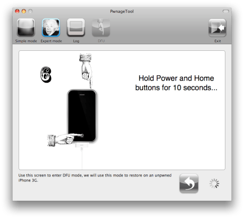  PwnageTool (Mac) 을 이용한 아이폰 2G (펌웨어 OS 3.1.2)의 언락 및 제일브릭 방법