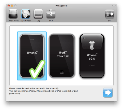  Deblocare și jailbreak pentru iPhone 2G cu OS 3.1.2 folosind PwnageTool (Mac)