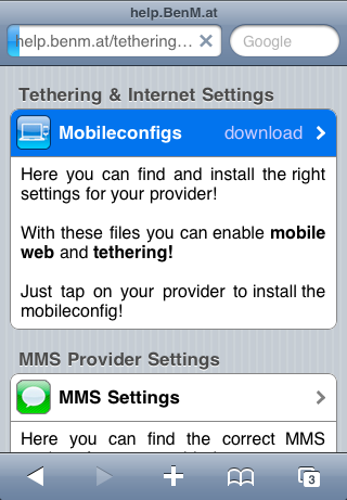 Como Activar Compartir Internet para iPhones mediante MobileSafari