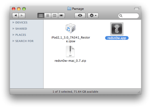 Wie man den iPod Touch mit OS 3.0 mit RedSn0w jailbreakt (Mac)