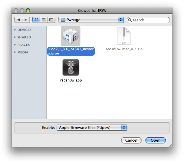 How to Jailbreak Your iPod Touch on OS 3.0 Using RedSn0w (Mac)