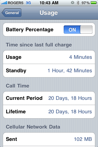 Hur man vissar batteri procent på din iPhone 3G S