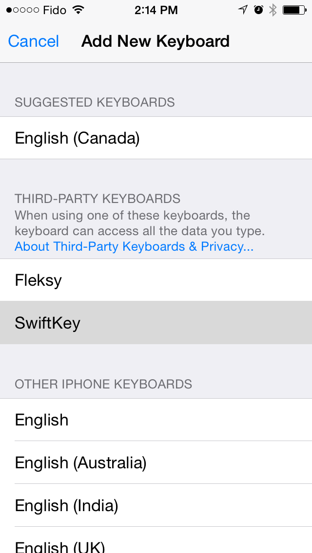 How to Install a Third Party Keyboard in iOS 8