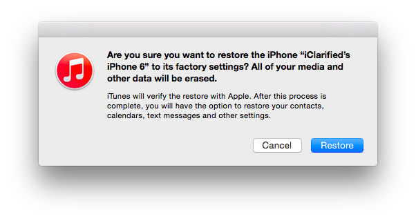 How to Restore Your iPhone to Factory Settings Using iTunes [Mac]