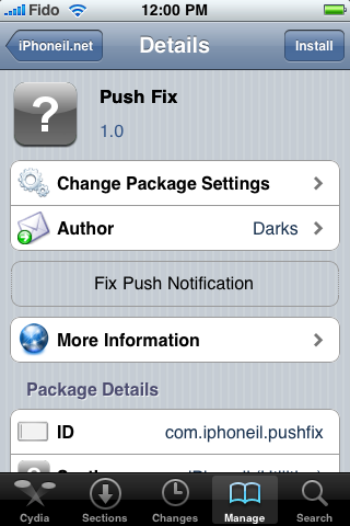 Como arreglar las Notificaciones Push on tu iPhone 2G version 3.0 liberado