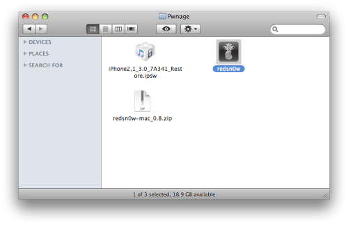 Hur man jailbreakar iPhone 3GS med OS 3.0.x med hjälp av RedSn0w (Mac)