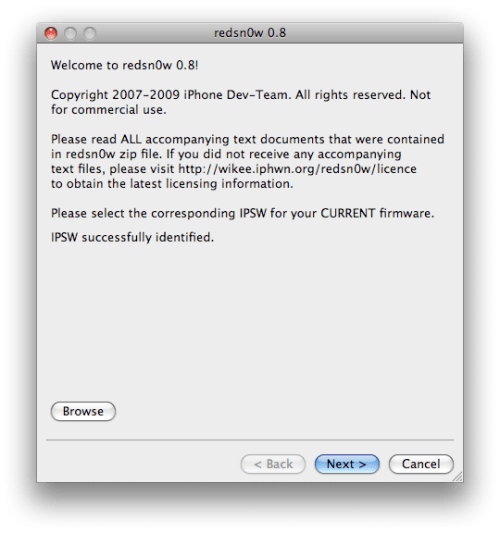 Vodič: Jailbreak vašega iPhone 3GS-a (FW 3.0) z uporabo RedSn0w-a (Mac)