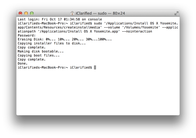 How to Make a Bootable OS X Yosemite USB Install Key