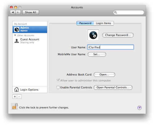 Como Mudar Seu Usuário e Senha no Mac OS X