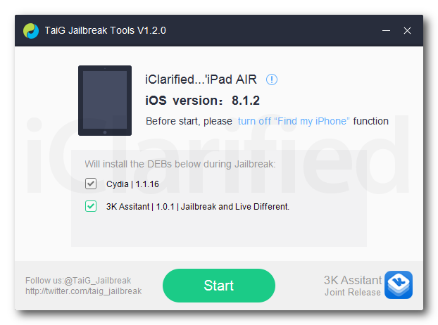 How to Jailbreak Your iPad Air 2, Air, 4, 3, 2, Mini Using TaiG (Windows) [iOS 8.1.2]